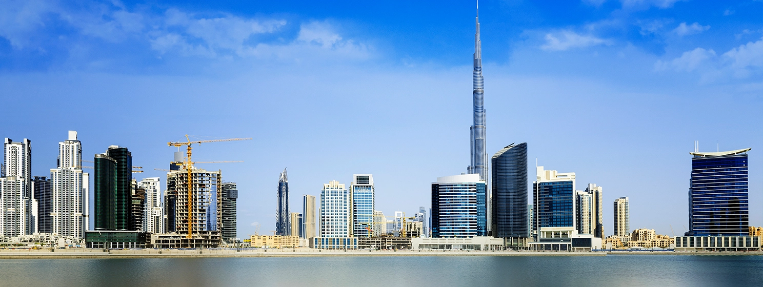 Dubai Downtown cityscape.