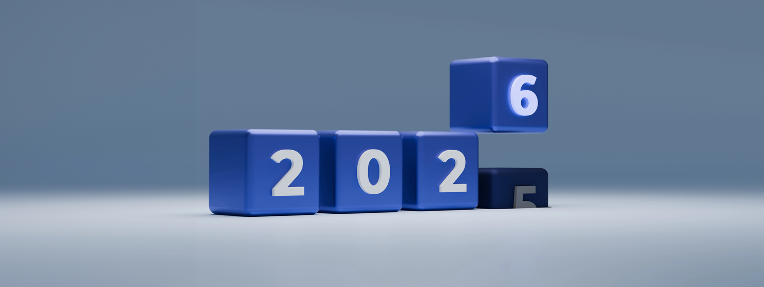 new year 2026 number blocks concept