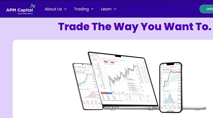 Screenshot of APM Capital Markets website