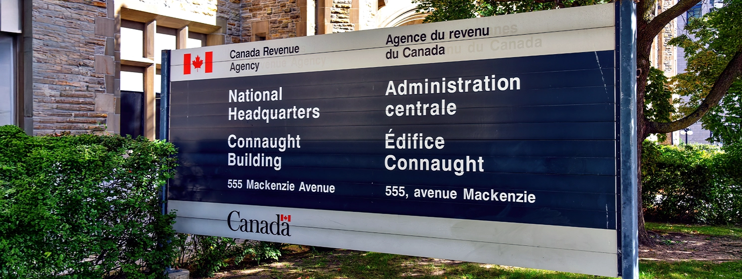 The Headquarters of the Canada Revenue Agency at the Connaught Building in downtown Ottawa. The CRA is the revenue service of the federal government.