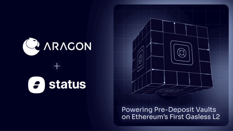 Aragon Powers Pre-Deposit Vaults on Status Network, Ethereum’s First Gasless L2