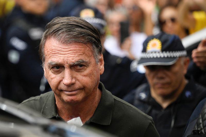 Brazil’s former President Bolsonaro has surgery to treat hiccups, wife says