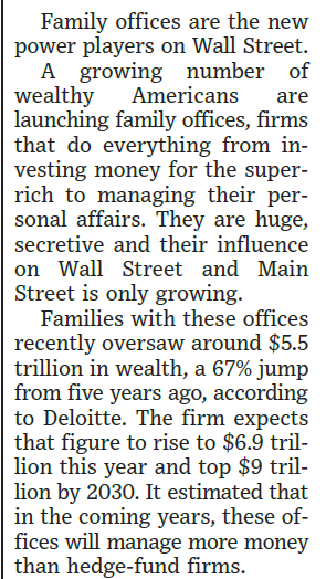 Family Offices: $9 Trillion