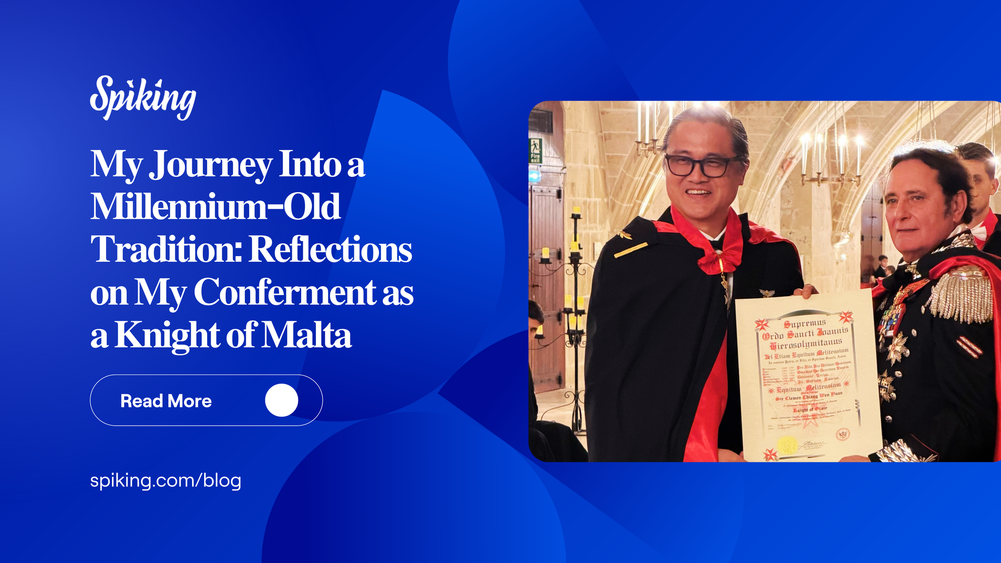 Honoured as Knight of Malta: A Journey of Faith & Service