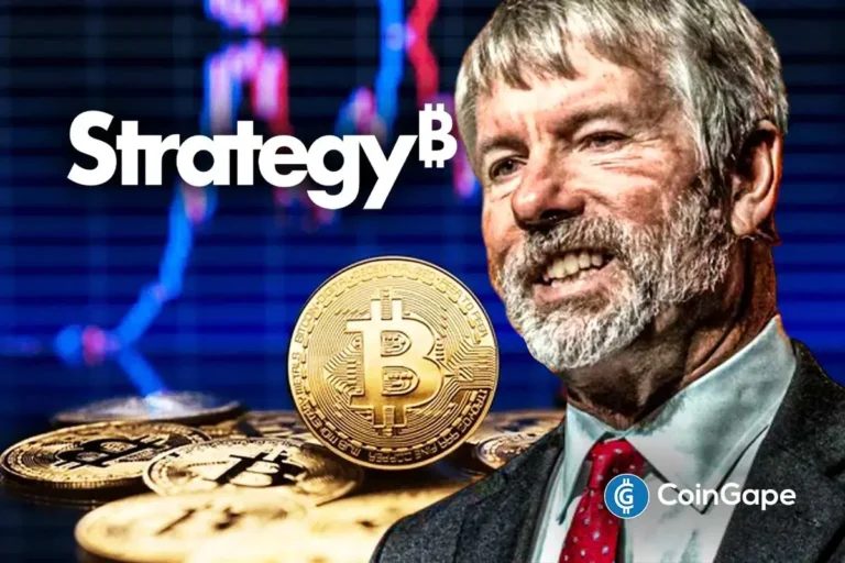 Michael Saylor and Bitcoin coins beside Strategy branding, hinting at renewed Bitcoin accumulation plans