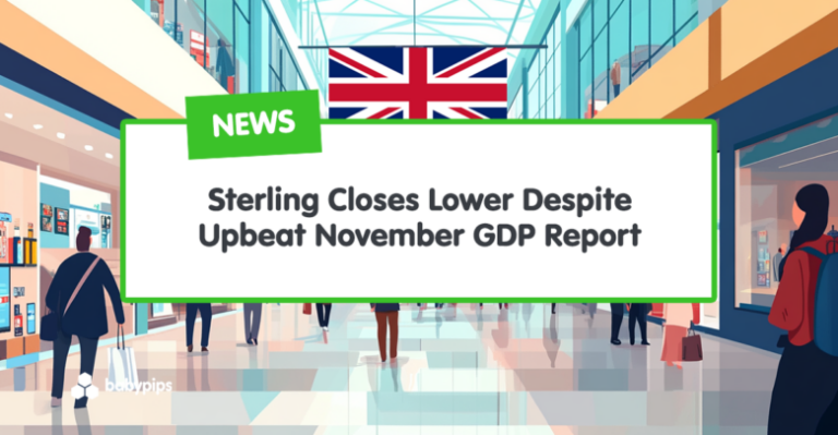 Sterling Closes Lower Despite Upbeat November GDP Report