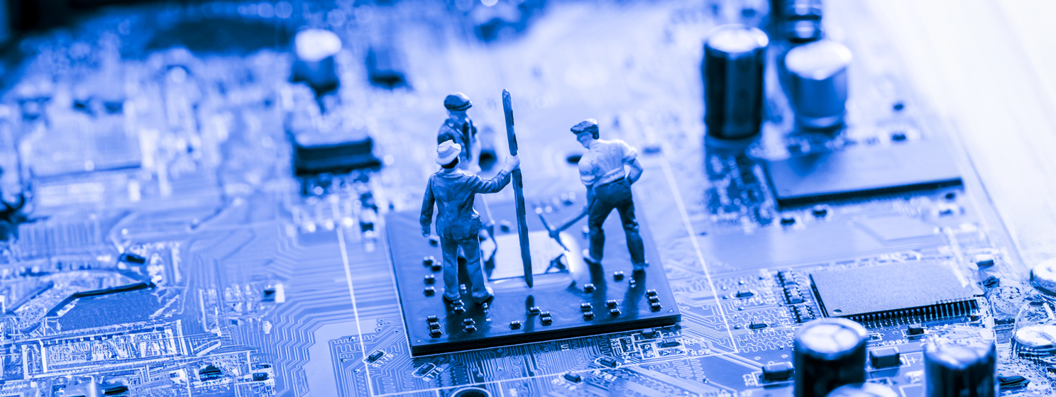 Close up of Bitcoin money mining on graphic card