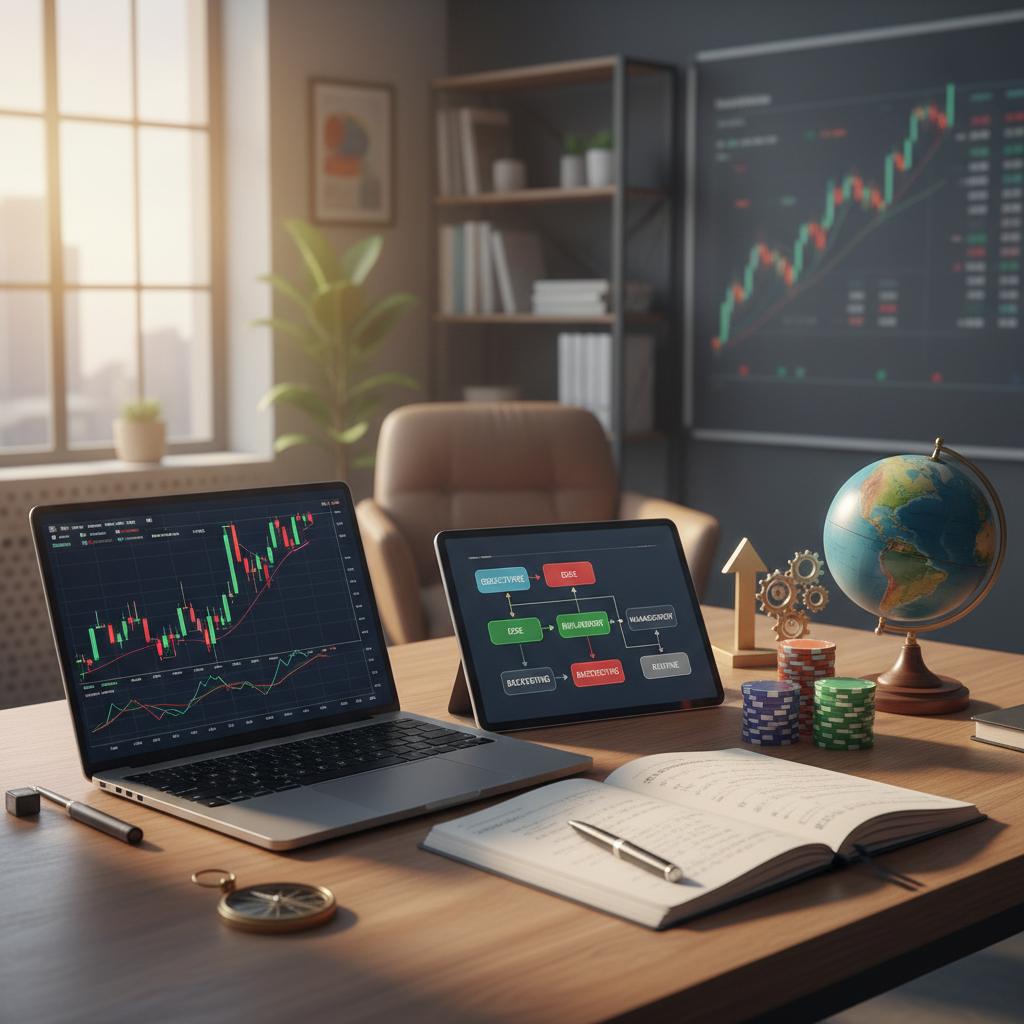 Create a winning trading plan: set objectives, define your edge, manage risk, backtest, and build a daily routine. Step-by-step trading plan guide.