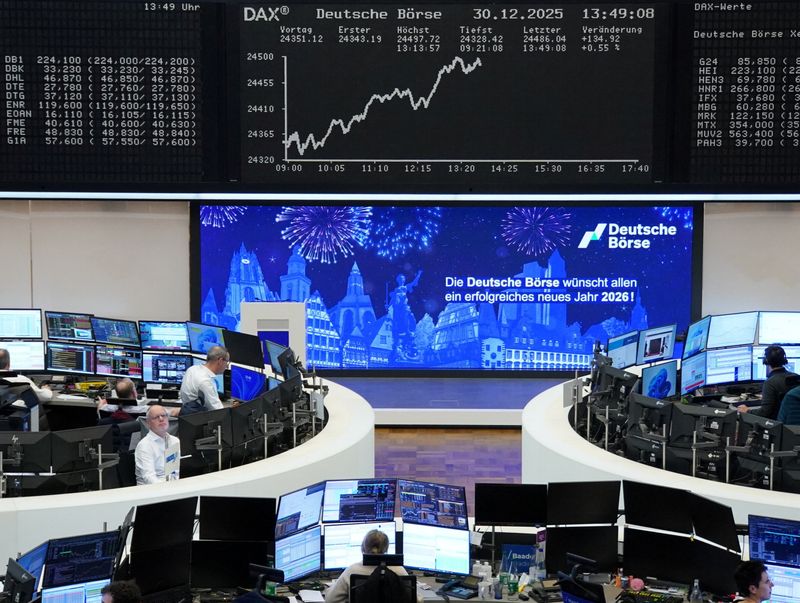 European shares start 2026 by hitting a record high