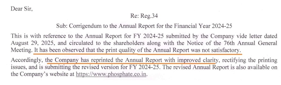 Phosphate: Annual Blunder