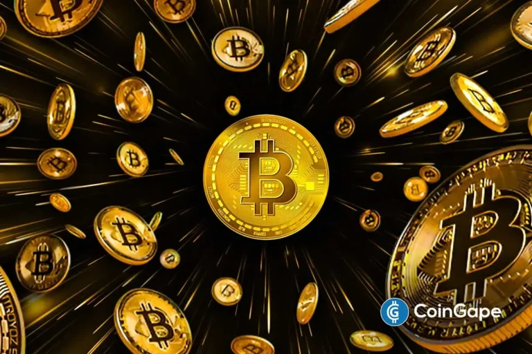 Bitcoin symbols surge outward, representing growing institutional and state-level adoption of BTC as a strategic reserve asset.