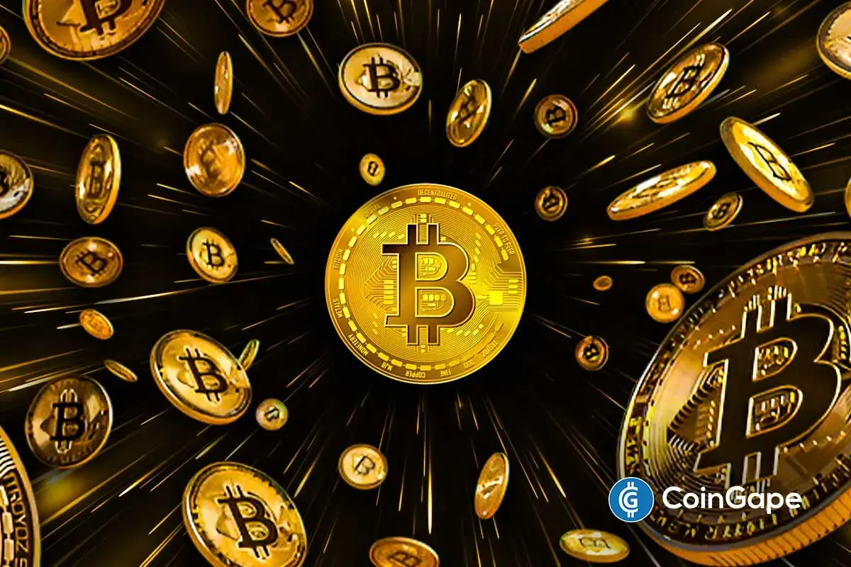 Bitcoin symbols surge outward, representing growing institutional and state-level adoption of BTC as a strategic reserve asset.