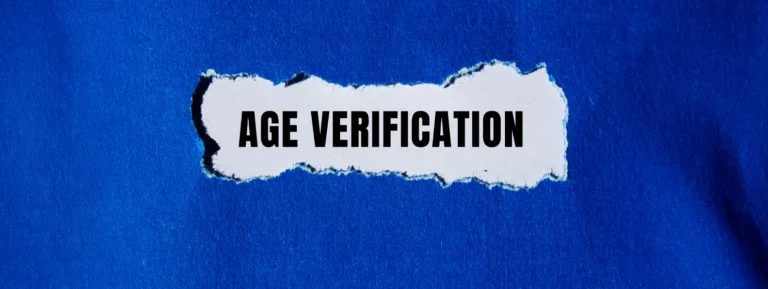 Age Verification message written on ripped torn paper