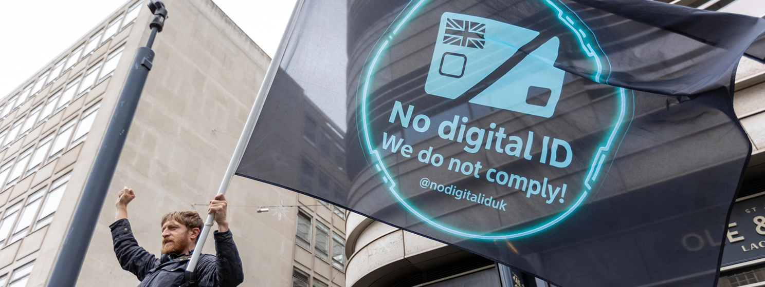 UK Digital ID protest march
