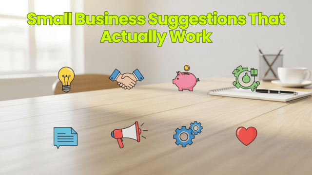 Small Business Suggestions That Actually Work