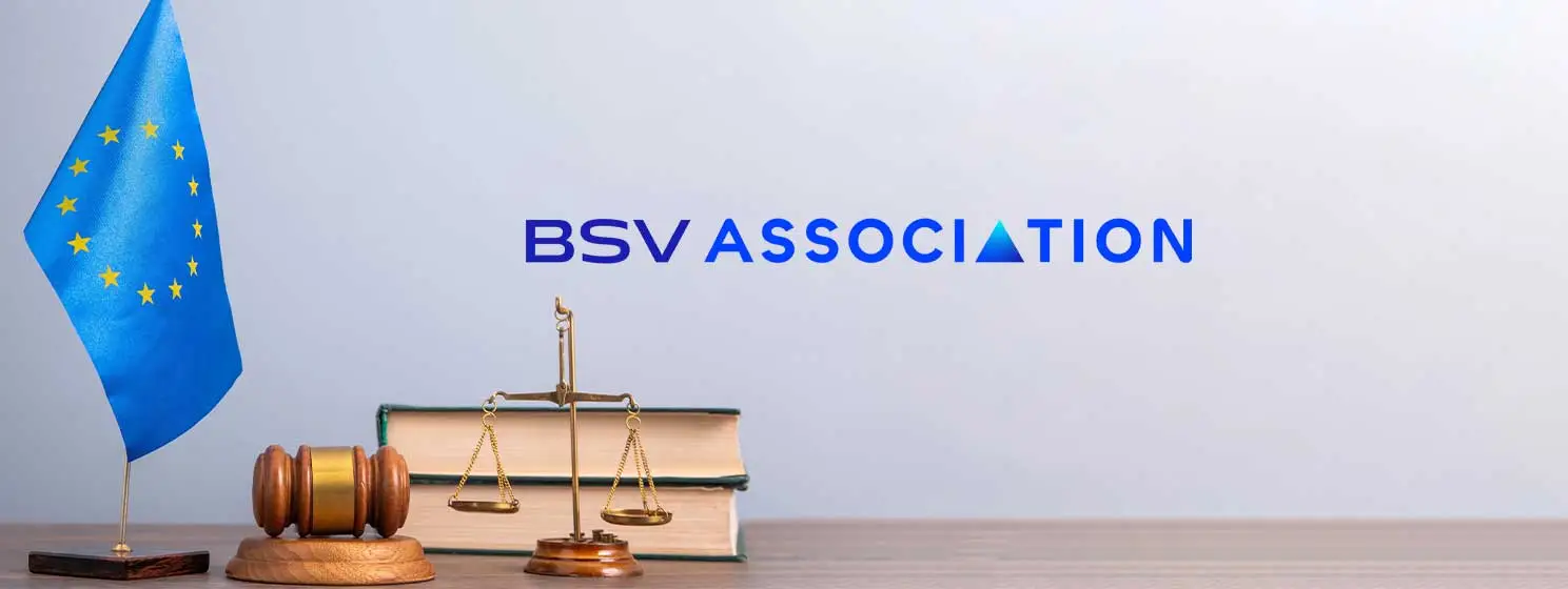 BSV Association logo with EU flag on bakcground
