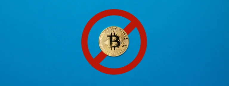 bitcoin with no sign concept banner