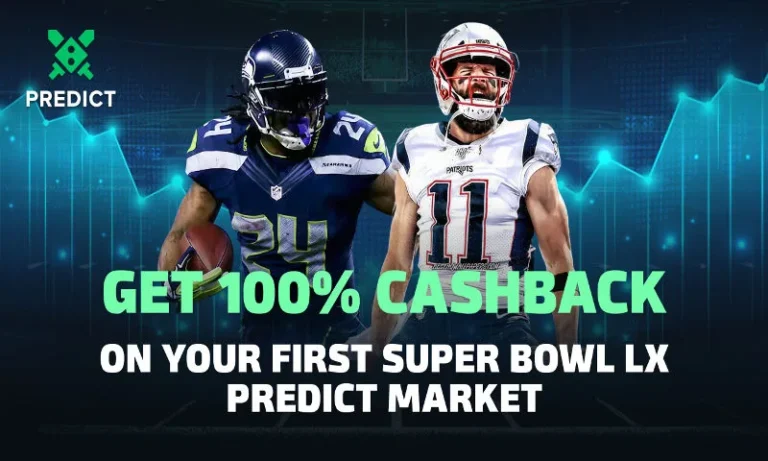 Duelbits Super Bowl LX Predict Promo – 100% Cashback on Your First Market | BitcoinChaser