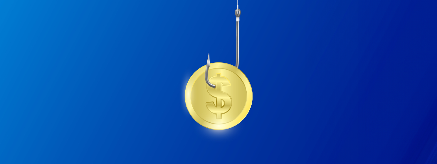 Money trap gold coin as bait