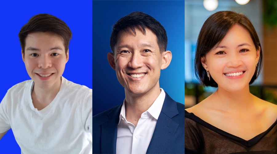 From left: Chan Kang, ChainUp; Chin Tah Ang, Crypto.com; Gracie Lin, OKX