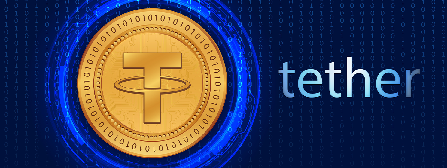 The tether-usdt virtual currency logo