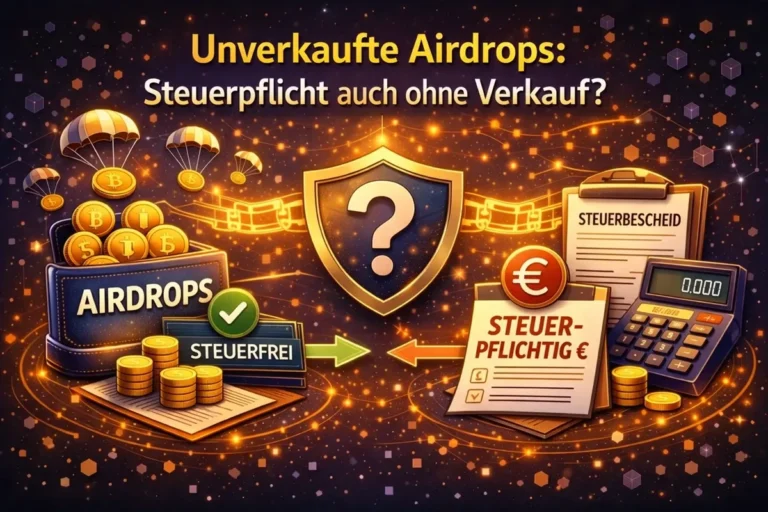 Unverkaufte Airdrops: Steuerpflicht auch ohne Verkauf?