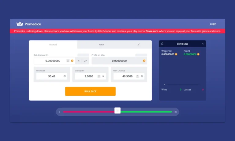 Bitcoin Dice Site PrimeDice is Shutting Down After 13 Years | BitcoinChaser