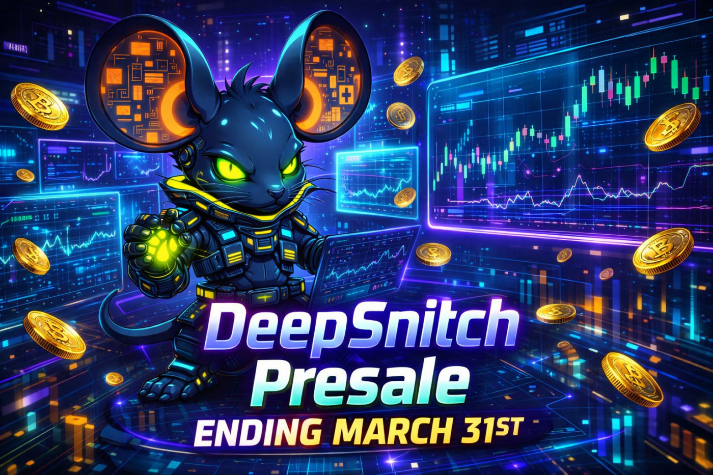 DeepSnitch AI Presale Launch Date Set for March 31 as Orbital Bitcoin Mining News Fires Up the Compute Sector: RENDER and AKT Are Moving, But $DSNT Is the 2000% Moonshot - Blockonomi