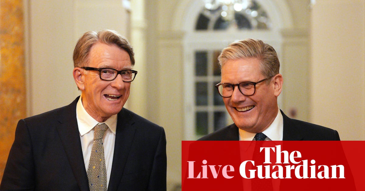 Starmer: It was my mistake appointing Mandelson – UK politics live