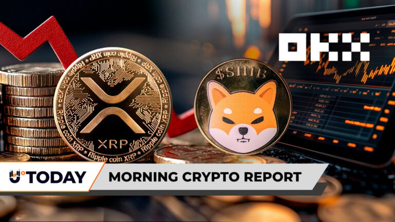 XRP Records 8-Year Q1 Low: Can It Be Bottom? 32.86 Billion Shiba Inu (SHIB) Goes Offline on OKX, Bitcoin Mogul Michael Saylor Signals New Billion-Dollar BTC Push With 'Laser Eyes' — Morning Crypto Report - U.Today