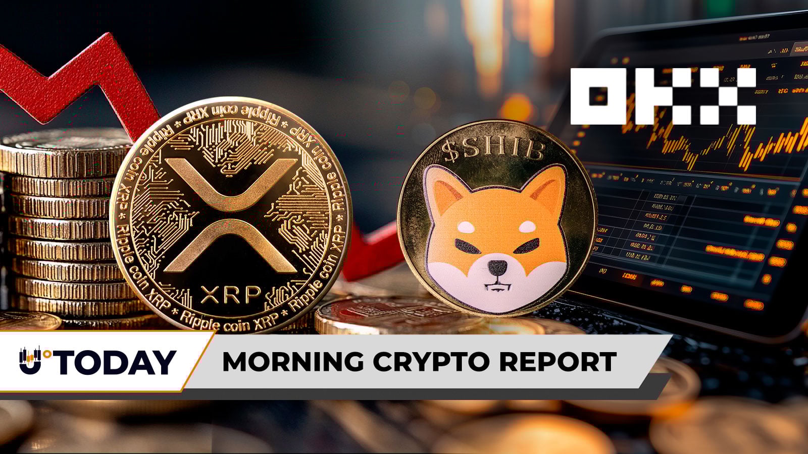 XRP Records 8-Year Q1 Low: Can It Be Bottom? 32.86 Billion Shiba Inu (SHIB) Goes Offline on OKX, Bitcoin Mogul Michael Saylor Signals New Billion-Dollar BTC Push With 'Laser Eyes' — Morning Crypto Report - U.Today
