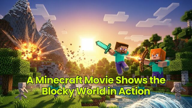 A Minecraft Movie Shows the Blocky World in Action