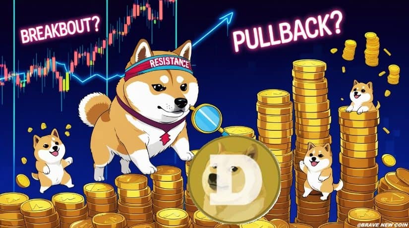 Dogecoin (DOGE) Price Prediction: Rising Channel Squeeze at $0.097 Resistance as EMA Compression Signals Imminent Breakout or Pullback