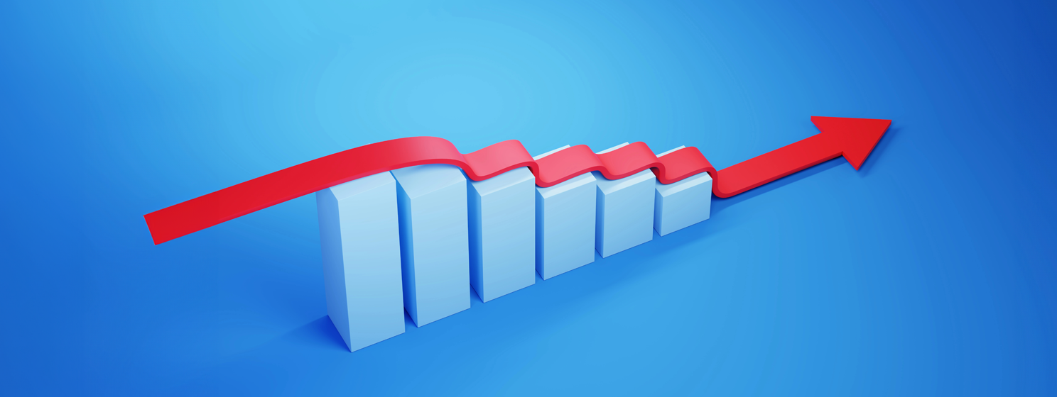 bar graph with a downward trend