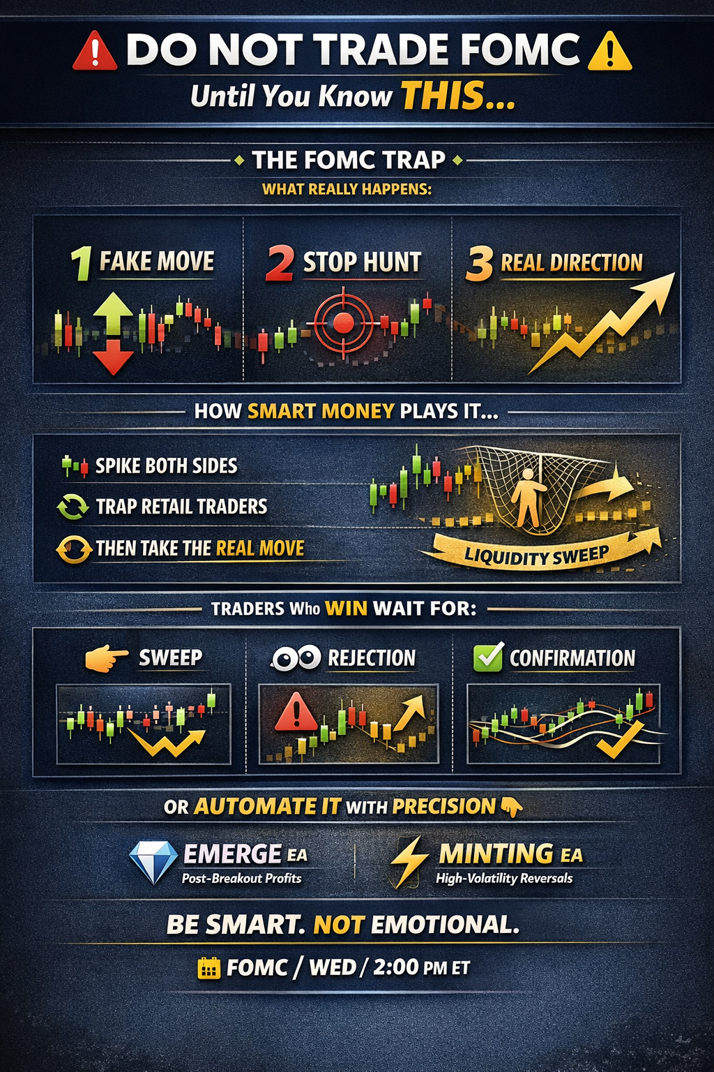 DO not Trade the FOMC Automate with EMARGE OR MINTING EAs
