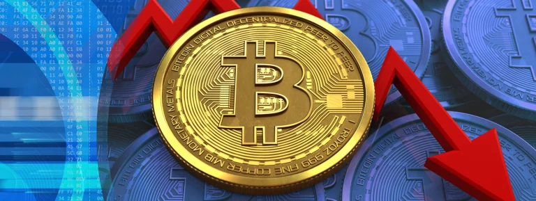 crypto market decreasing banner