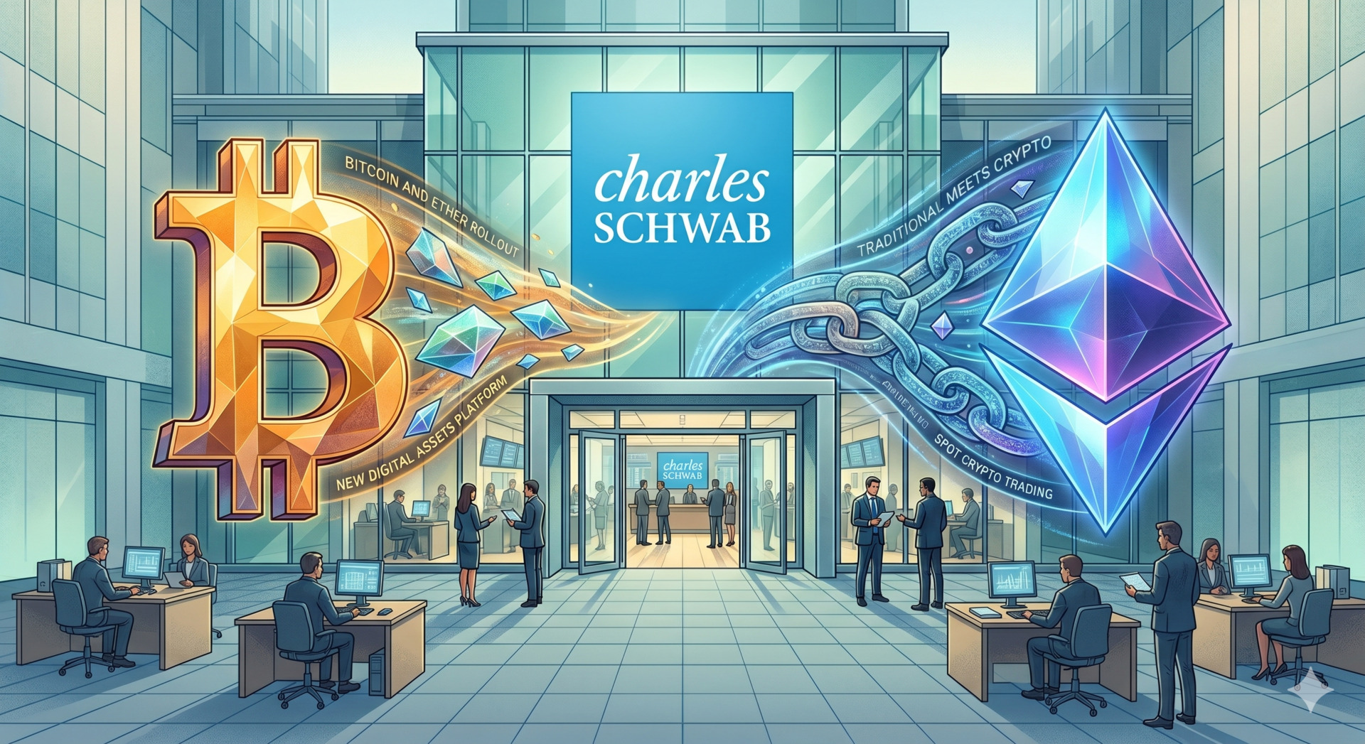 Charles Schwab Enters Crypto Trading With Bitcoin and Ether Rollout