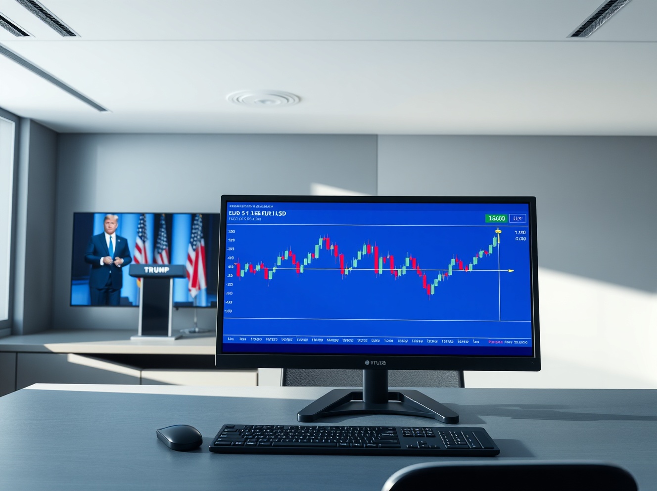 EUR/USD Holds Steady Below 1.1600 as Markets Brace for Trump’s Critical Speech