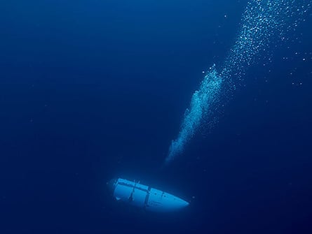 An undated photograph of the Titan making a descent.