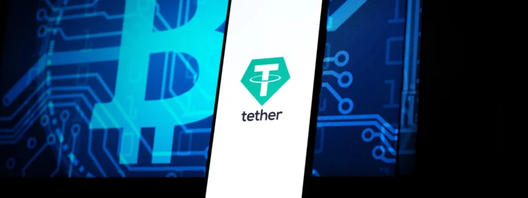 tether logo on mobile app