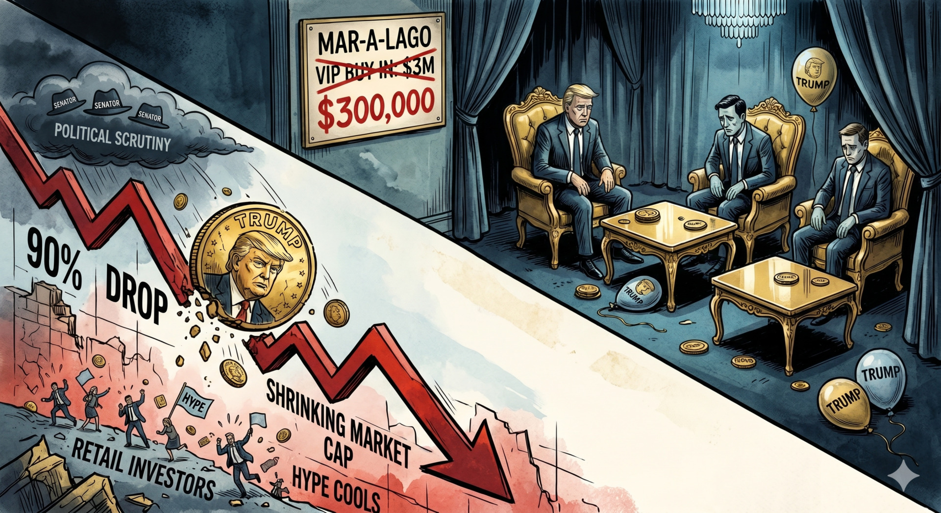 Trump Meme Coin Event Sees 90% Drop in VIP Buy-In as Hype Cools