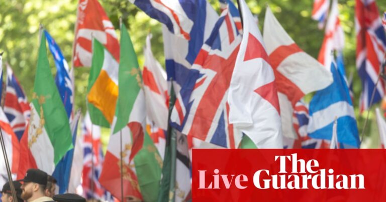 Thousands descend on London for far-right and pro-Palestine marches – live
