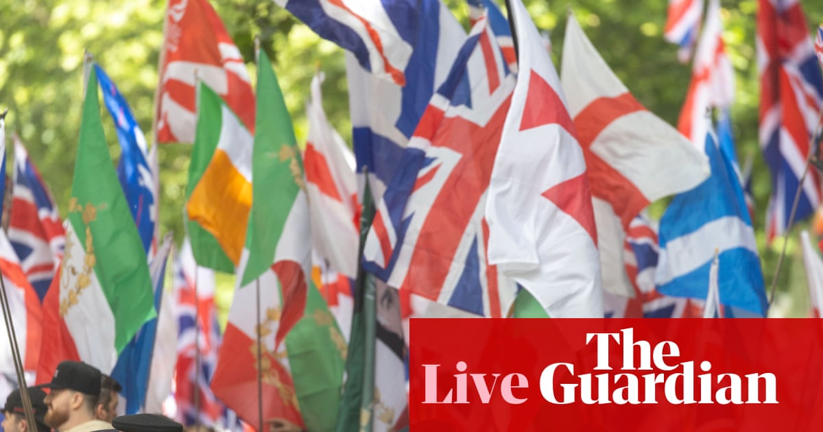 Thousands descend on London for far-right and pro-Palestine marches – live