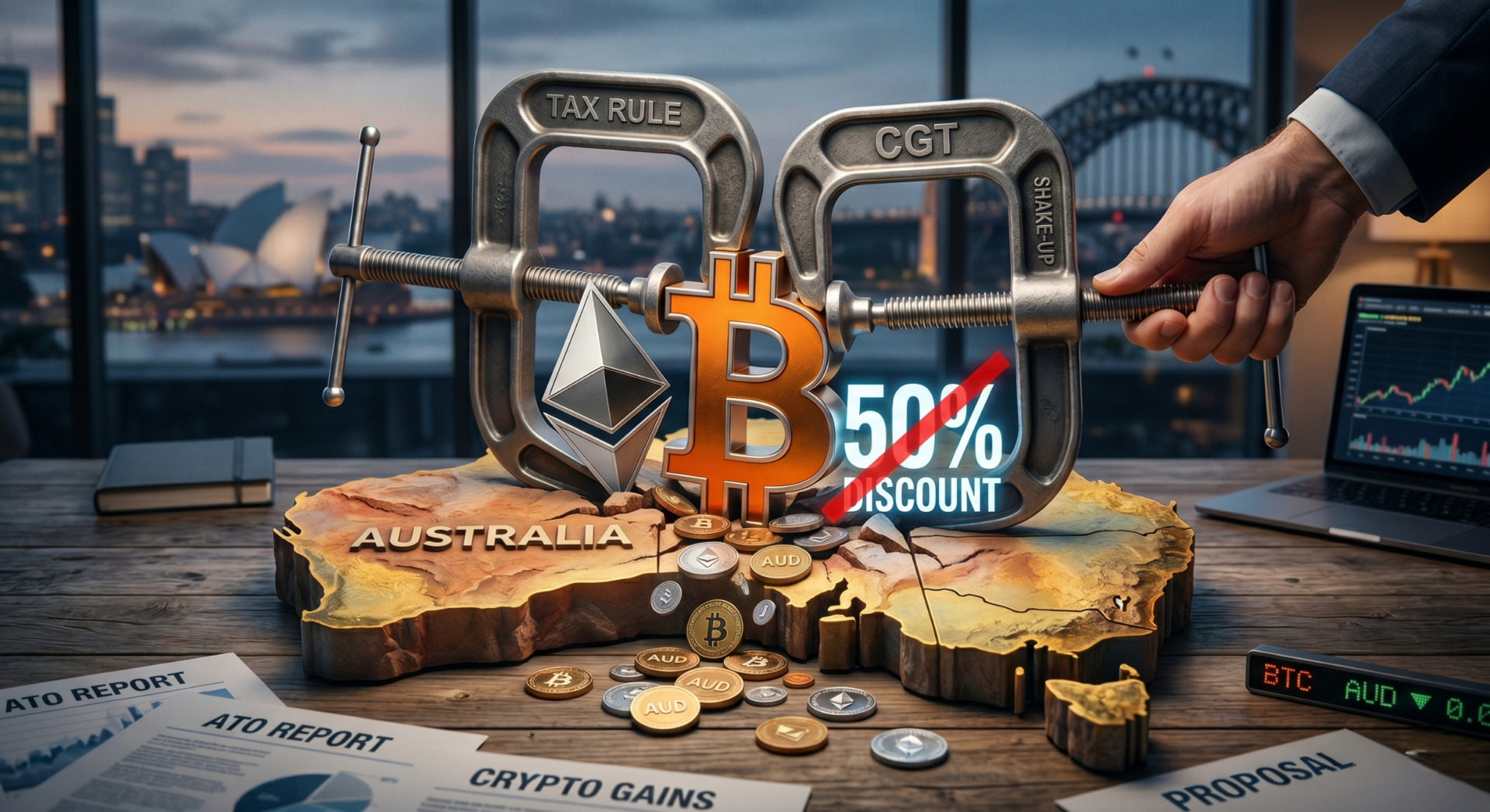 Australia Eyes Crypto Tax Shake-Up as CGT Discount Changes Loom