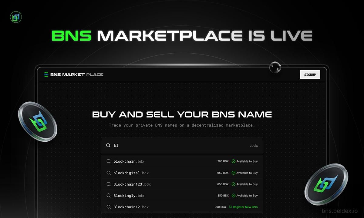 Beldex Launches BNS Marketplace, Expanding Digital Ownership Across the Ecosystem - The Daily Hodl
