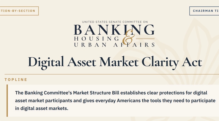 Screenshot of CLARITY Act. Source: U.S. Senate Committee on Banking, Housing, and Urban Affairs