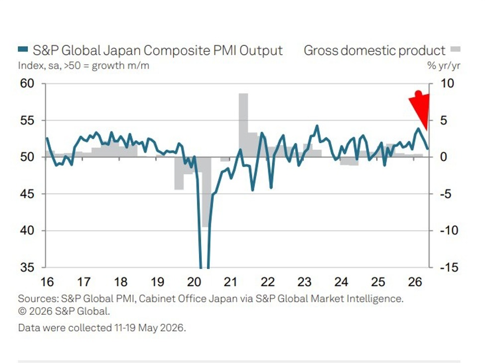 Japan flash PMI slips to five-month low in May as selling prices hit record high | investingLive
