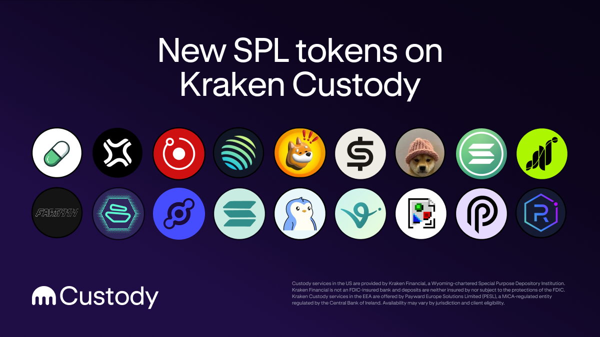 Kraken Custody expands SPL token support for Solana builders and institutions