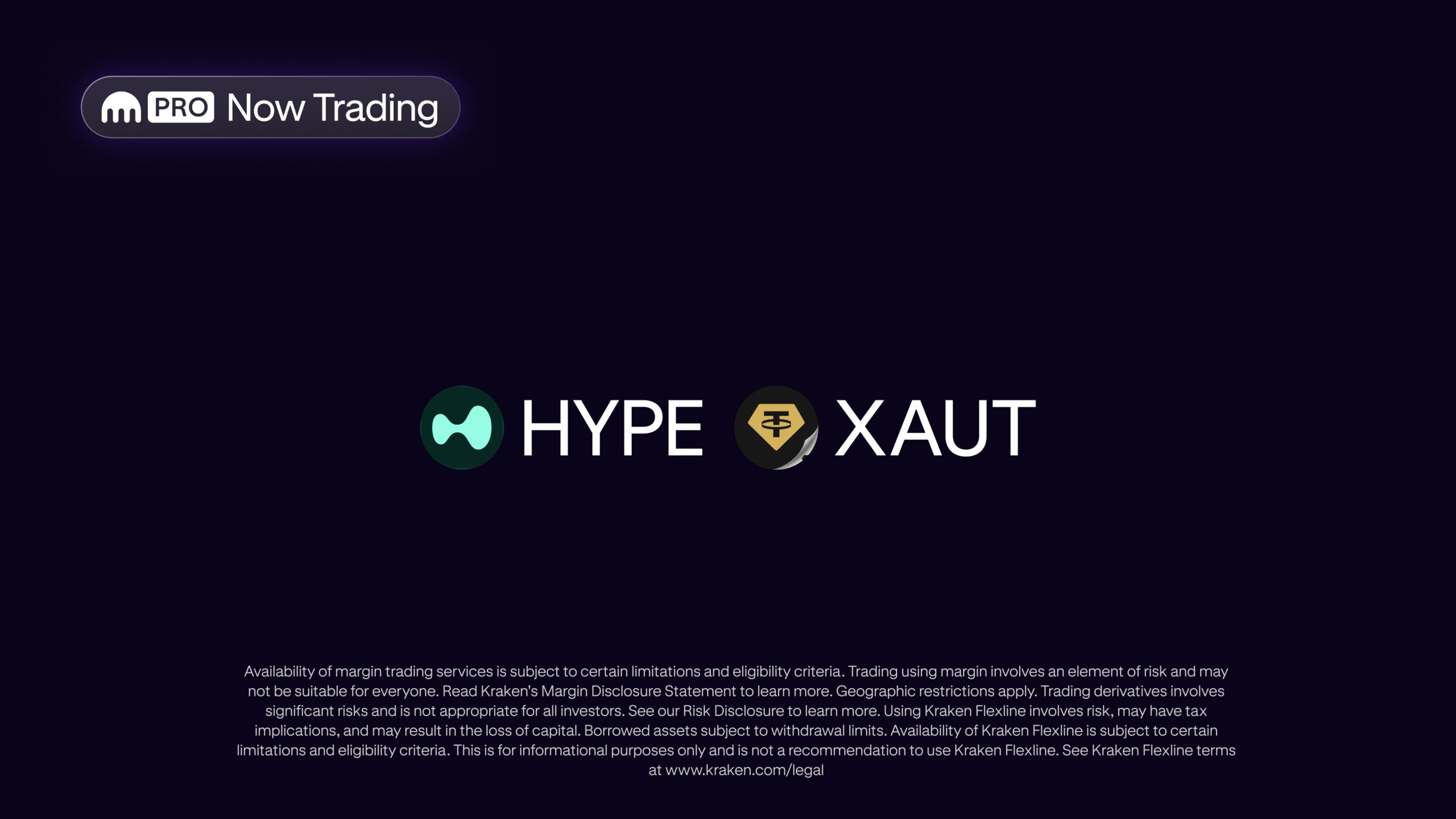 Kraken adds HYPE and XAUT as collateral currencies