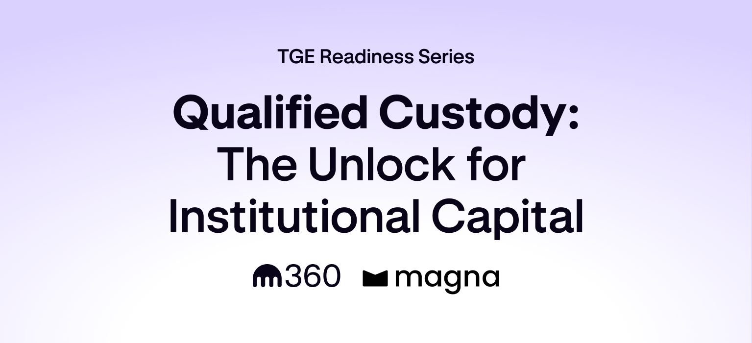 Qualified custody: the pre-TGE decision that unlocks institutional capital